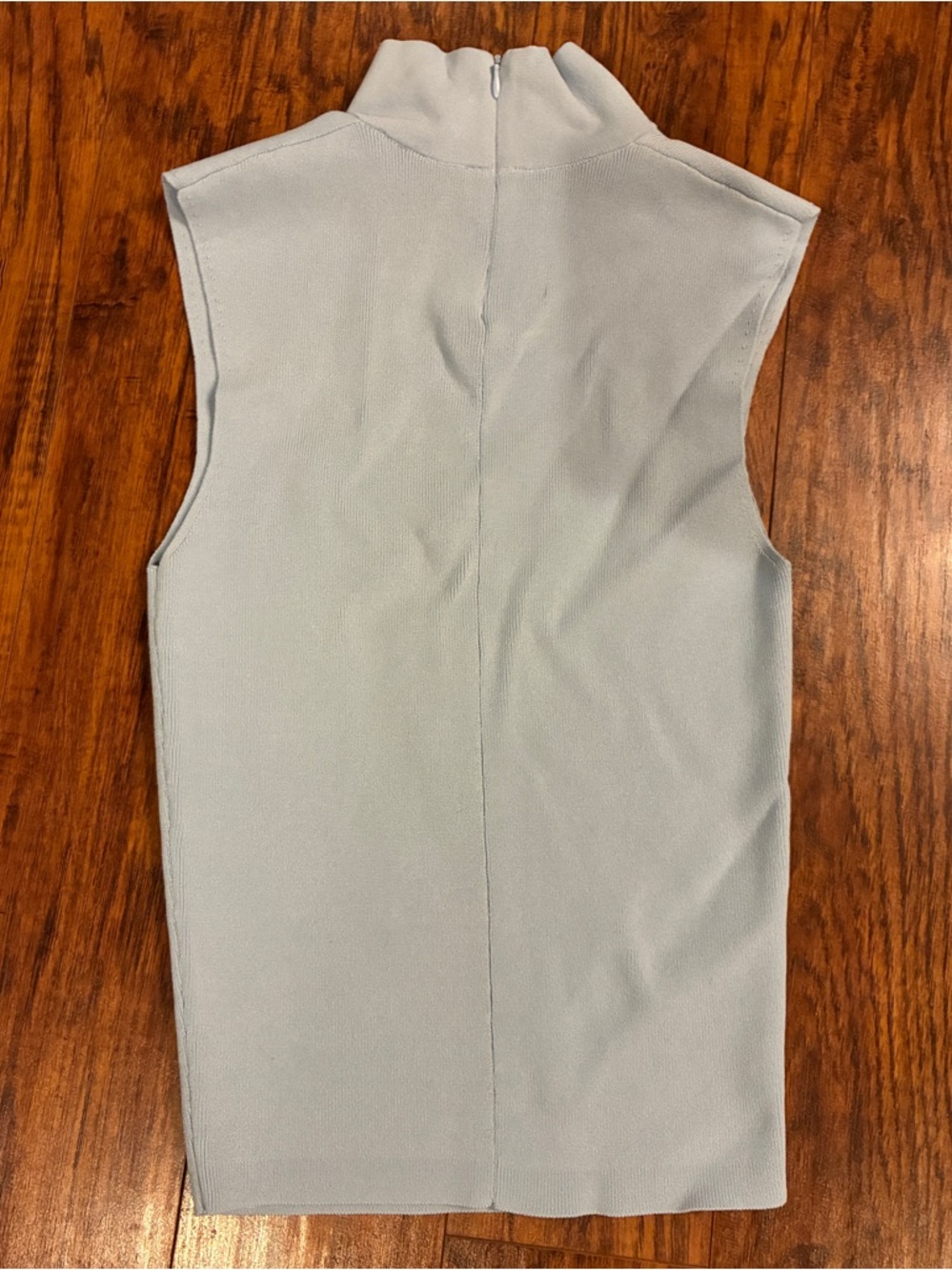 Zara Light Blue Cutout Shell Tank - Picture 2 of 3